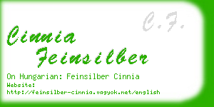 cinnia feinsilber business card